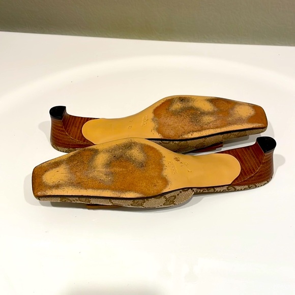 Vintage Gucci GG Monogram Slip-On Kitten Heel Mules - Picture 14 of 14